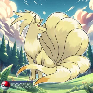 Ninetales Pokémon in the heart of the forest