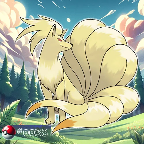 Ninetales Pokémon in the heart of the forest