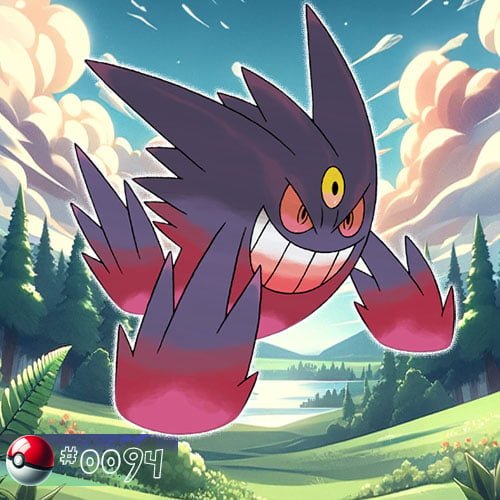 Gengar 9 Mega Gengar roaming in the forest