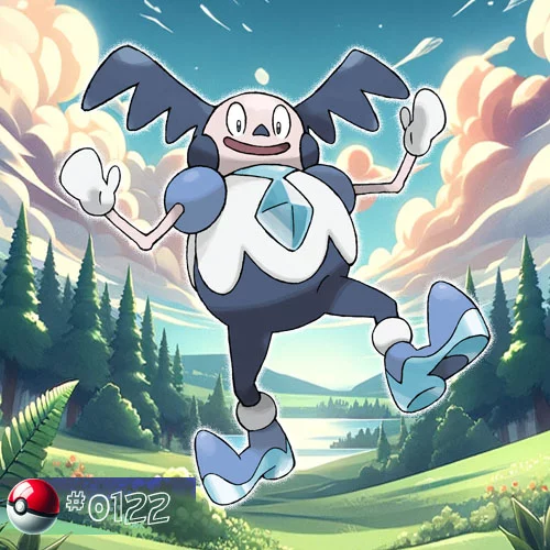 Galarian Mr. Mime Pokémon blending into forest shadows