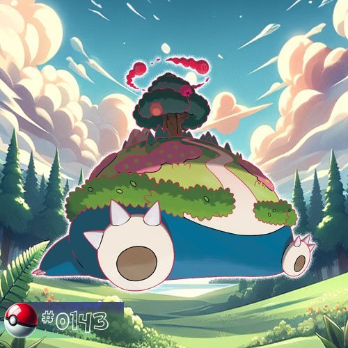 Snorlax 7 Snorlax in unique form sleeping in the foreest