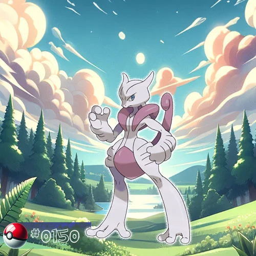 Mewtwo 2 Mega Mewtwo X is a powerful and muscular Pokémon with an athletic build.