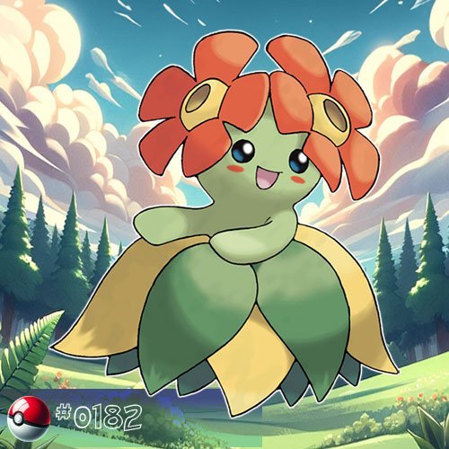 Oddish 9 Bellossom - a Grass-type Pokémon from Generation II.