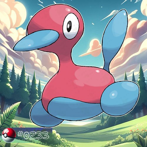 Porygon 5 Porygon2 looks like a smooth, duck Pokémon with a glossy surface and geometric features.