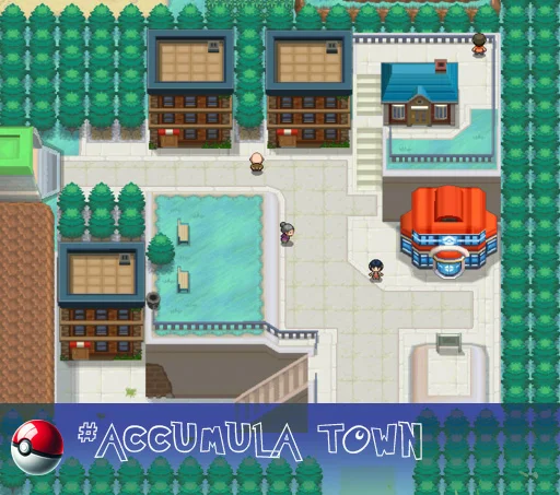 Accumula Town a town nestled in the southwestern part of the Unova region in summer.