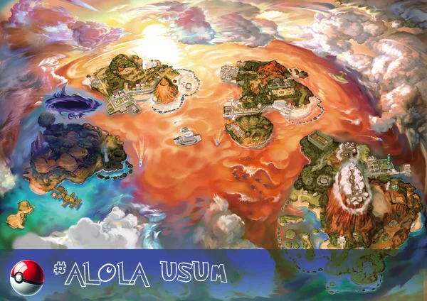 Alola region 1 Alola region in Pokémon world.