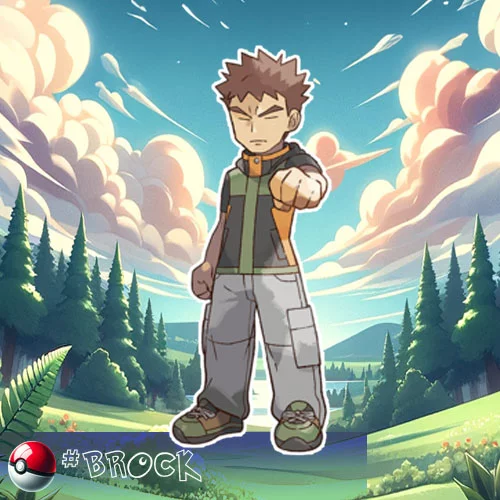 Brock - a Pokémon Trainer and the Pewter City Gym Leader (Pewter Gym), specialized in Rock-type Pokémon.