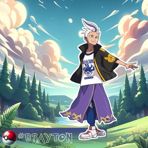 Dragon type 15 Drayton - a second-year student[ at Blueberry Academy, a member of the BB League Elite Four and a Dragon-type Pokémon Trainer.