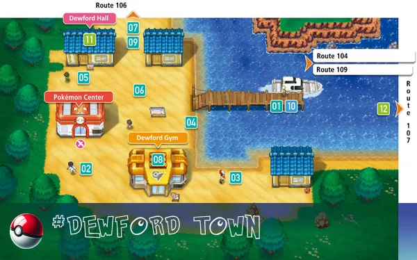 Dewford Town, a coastal settlement nestled along the southern coast of the Hoenn region.