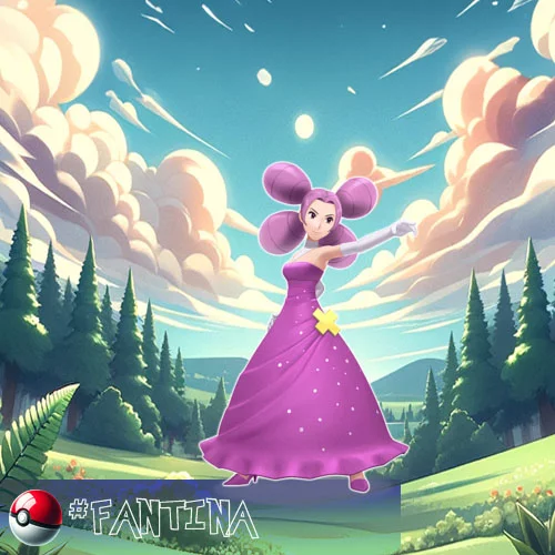Pokémon Trainers 72 Fantina - a Gym Leader of Hearthome City Gym specialized in Ghost-type Pokémon.