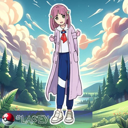 Pokémon Trainers 102 Lacey - a second-year student at Blueberry Academy, a member of the BB League Elite Four, and a Fairy-type Pokémon trainer.
