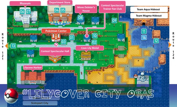 Lilycove City, a coastal metropolis strategically located along the eastern coast of the Hoenn region.