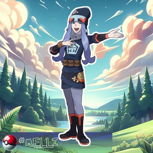Pokémon Trainers 114 Melli - Lord of the Hollow, in the Coronet Highlands of Hisui, a member of the Diamond Clan and a Poison-type Pokémon Trainer.