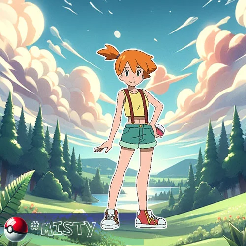Misty 2 Misty - a determined Water Pokémon Master, and Ash first traveling companion.