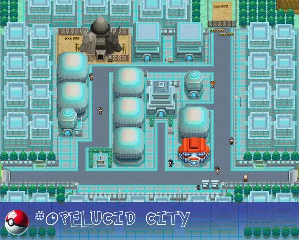 Opelucid City, a vibrant urban center, located in the Unova region.