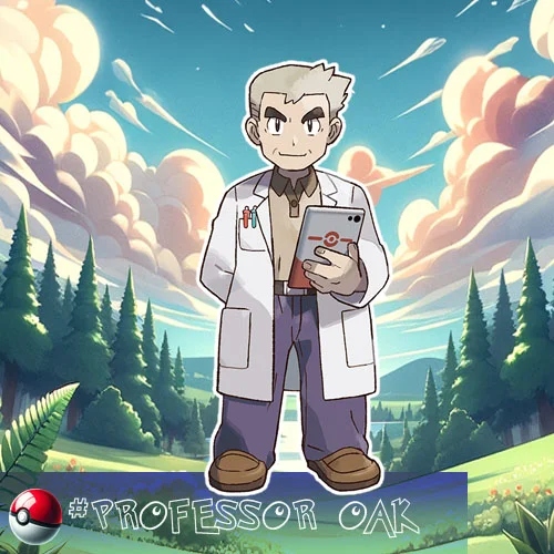 Professor Oak - a Pokémon researcher from Pallet Town in the Kanto region.