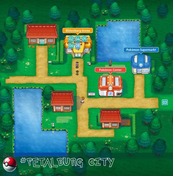 Hoenn region 4 Petalburg City, an urban center strategically located in the southern part of the Hoenn region