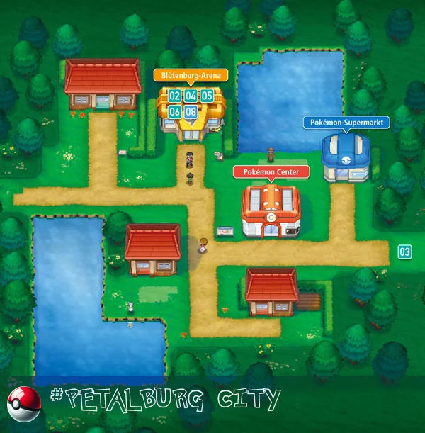 Petalburg City, an urban center strategically located in the southern part of the Hoenn region