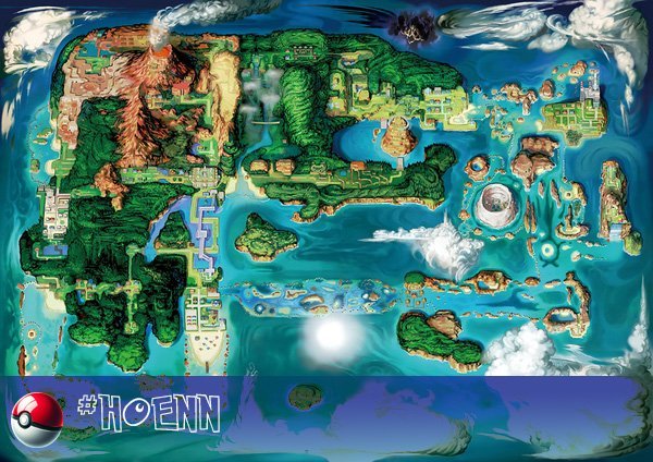 Pokémon regions 3 Hoenn region in the Pokémon world.
