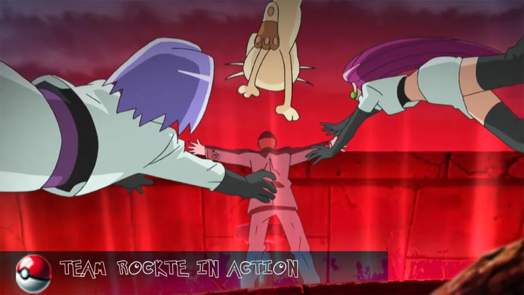 Team Rocket in action saving Giovanni.
