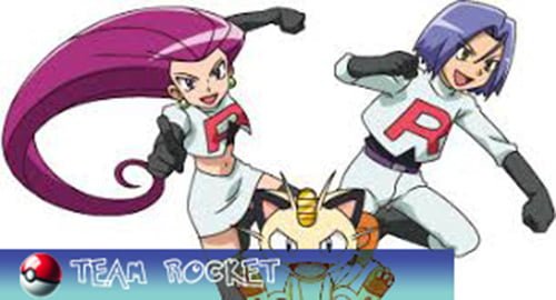 James 4 Team rocket: Jessie, James and Meowth.