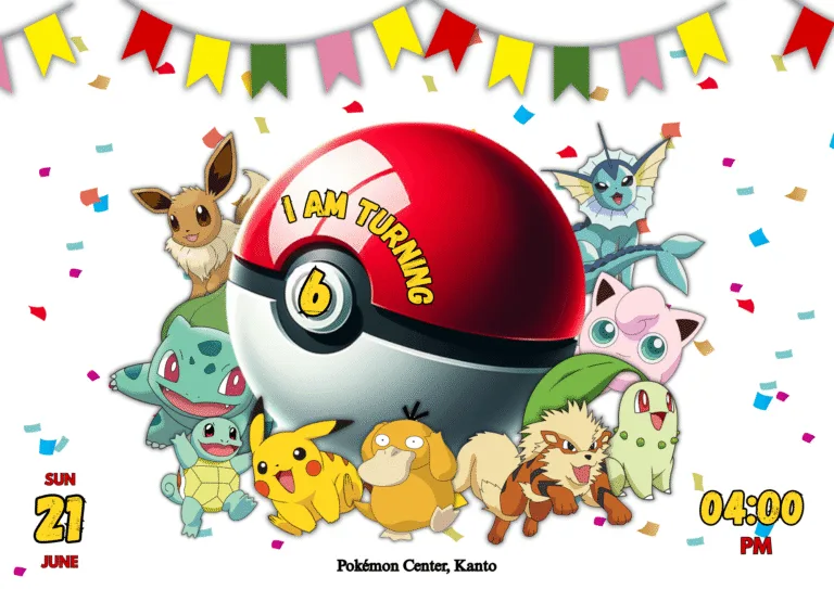 Pokemon themed birthday party